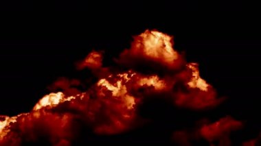 Cehennem Armageddon bulutlar gökyüzü üzerinde gibi yanan ateş