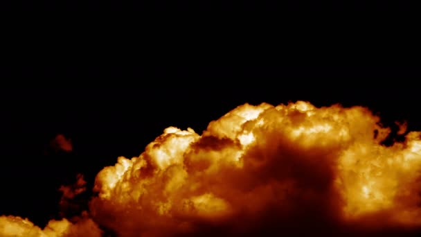 Feu Brûle Comme Enfer Armageddon Nuages Sur Ciel — Video