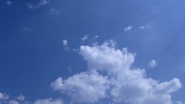 Мягкие Гладкие Небесные Облака Ясном Небе Солнечный День — стоковое видео