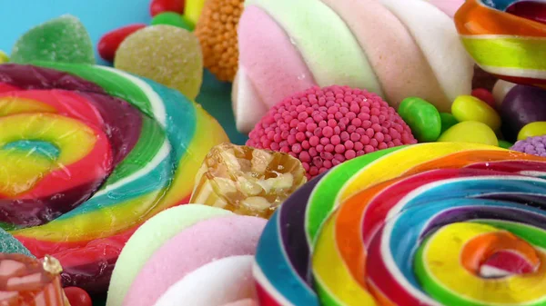 Godis Söt Gelé Lolly Och Läcker Sockerdessert — Stockfoto