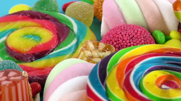 Godis Söt Gelé Lolly Och Läcker Sockerdessert — Stockfoto