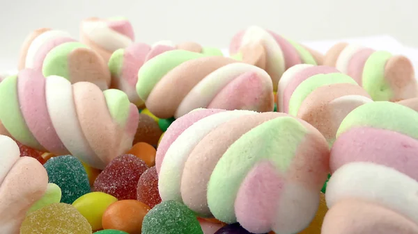 Cukorka Édes Zselé Lolly Finom Cukor Desszert — Stock Fotó