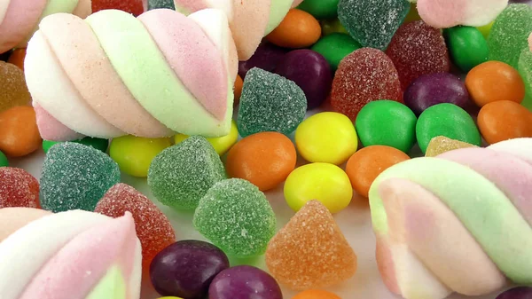 Süßigkeiten Süße Gelee Lolly Und Köstliche Zucker Dessert — Stockfoto