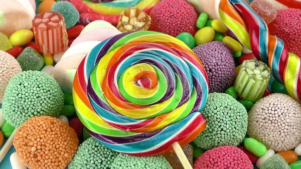 Godis Söt Gelé Lolly Och Läcker Sockerdessert — Stockfoto