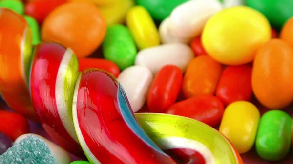 Süßigkeiten Süße Gelee Lolly Und Köstliche Zucker Dessert — Stockfoto