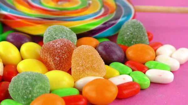 Γλυκό Γλυκό Ζελέ Lolly Και Νόστιμο Γλυκό Ζάχαρης — Φωτογραφία Αρχείου