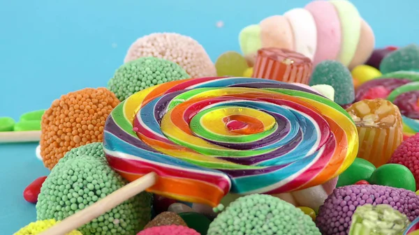 Süßigkeiten Süße Gelee Lolly Und Köstliche Zucker Dessert — Stockfoto