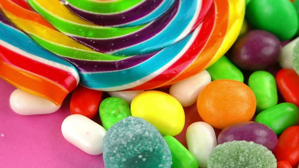 Godis Söt Gelé Lolly Och Läcker Sockerdessert — Stockfoto