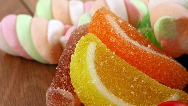 Sukkersøte Jelly Lolly Deilige Sukkerdessert – stockfoto