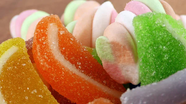 Godis Söt Gelé Lolly Och Läcker Sockerdessert — Stockfoto