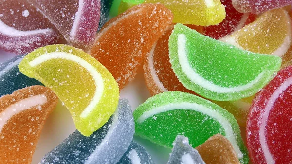 Süßigkeiten Süße Gelee Lolly Und Köstliche Zucker Dessert — Stockfoto