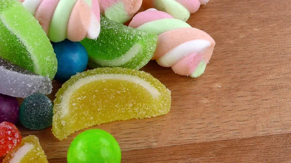 Сладкие конфеты желе фруктовое — стоковое фото