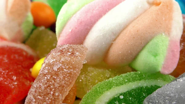 Cukorka Édes Zselé Lolly Finom Cukor Desszert — Stock Fotó