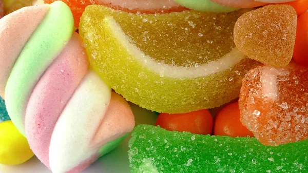 Godis Söt Gelé Lolly Och Läcker Sockerdessert — Stockfoto