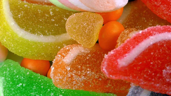 Godis Söt Gelé Lolly Och Läcker Sockerdessert — Stockfoto