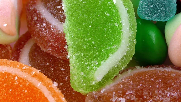Süßigkeiten Süße Gelee Lolly Und Köstliche Zucker Dessert — Stockfoto