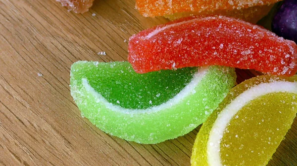 Süßigkeiten Süße Gelee Lolly Und Köstliche Zucker Dessert — Stockfoto