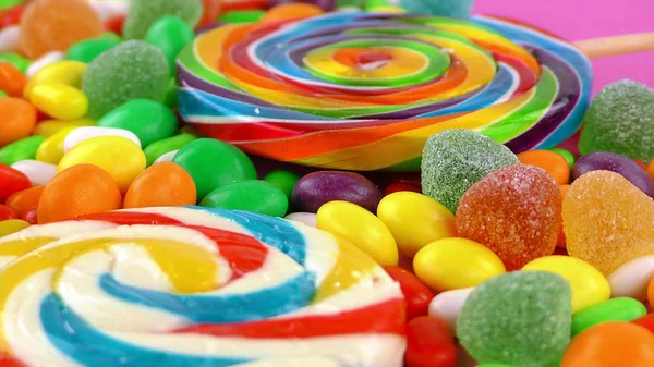 Godis Söt Gelé Lolly Och Läcker Sockerdessert — Stockfoto