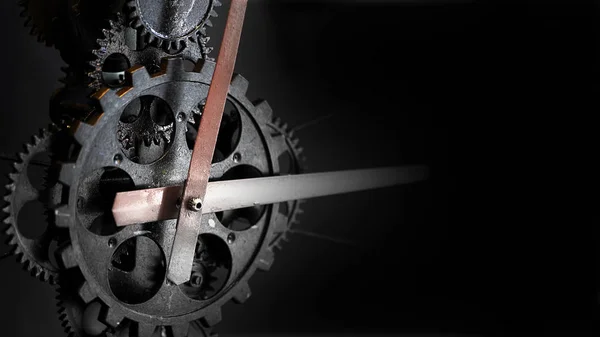 Retro Rusty Mechanic Clock Gears