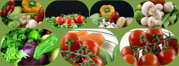 Mélange Collage Légumes Biologiques Sains — Photo