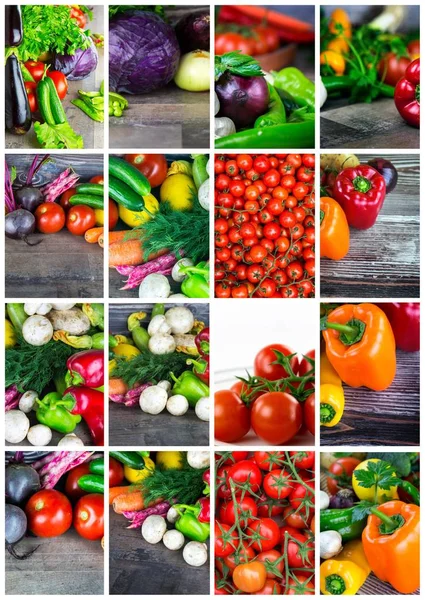 Mix of healthy Organic Vegetable Collage