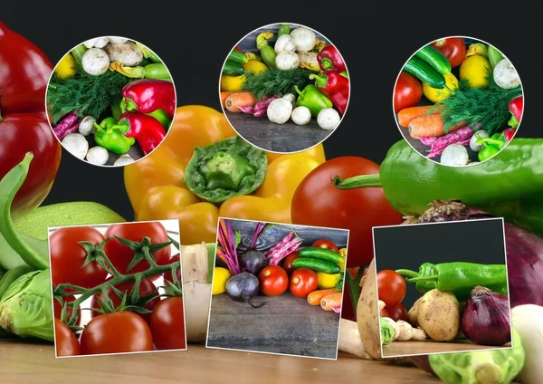 Mix of healthy Organic Vegetable Collage