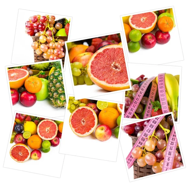 Healty Mix Biologico Collage Frutta — Foto Stock