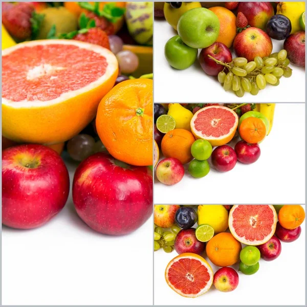 健康によい果物コラージュの有機ミックス — ストック写真