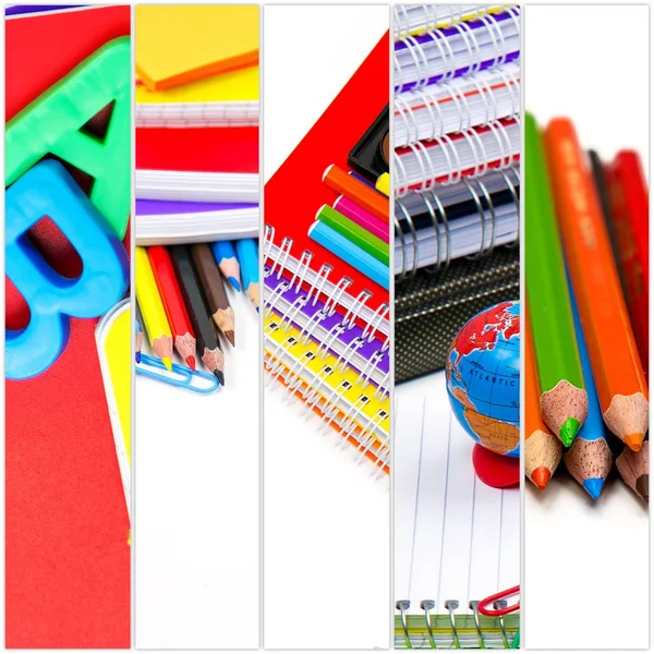 School Education Equipment Tools Collage — Stock Photo, Image