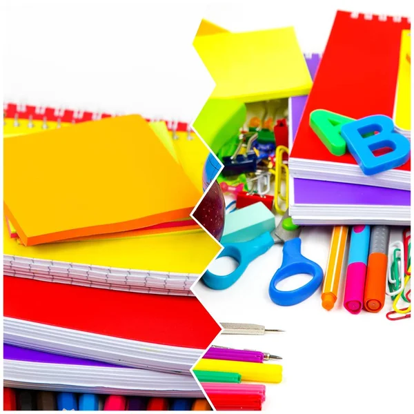 School Education Equipment Tools Collage — Stock Photo, Image