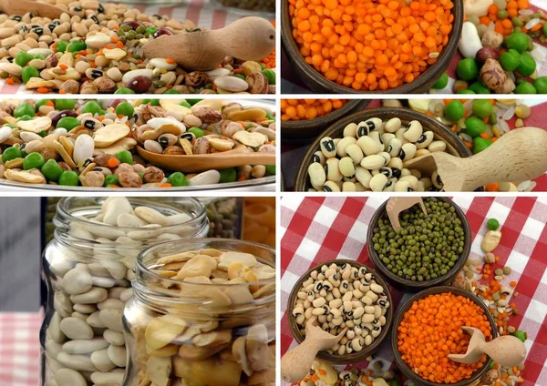 Legumes Natural Raw Mix Food Collage