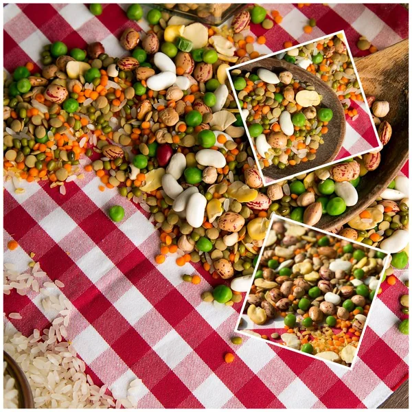 Legumes Natural Raw Mix Food Collage