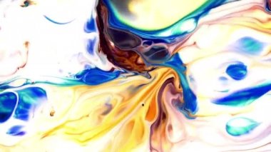 Sanatın Soyut Güzelliği Boya Patladı Renkli Fantezi Yayıldı