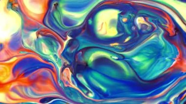 Sanatın Soyut Güzelliği Boya Patladı Renkli Fantezi Yayıldı