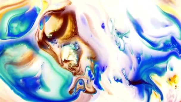 Abstract Schoonheid Van Kunst Inkt Verf Exploderen Kleurrijke Fantasie Verspreiding — Stockvideo