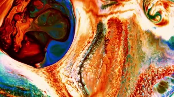 Abstract Beauty Art Ink Paint Explode Colorful Fantasy Spread — Stock Video