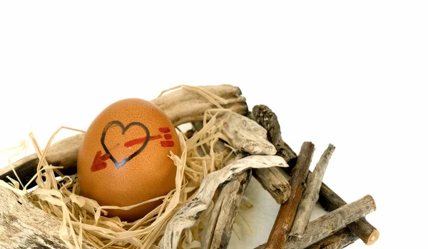 ハート型の卵の写真 — ストック写真