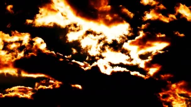 Queimando Nuvens Fogo Como Inferno — Vídeo de Stock