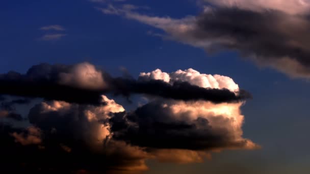 Soft Rainy Clouds Sun Lights Time Lapse — Stock Video