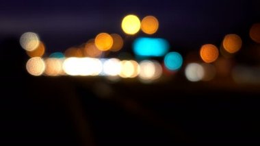 Trafik Bokeh ışıkları gece City