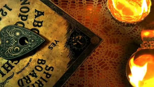 Hra Duch Čarodějnictví Ouija Board — Stock video