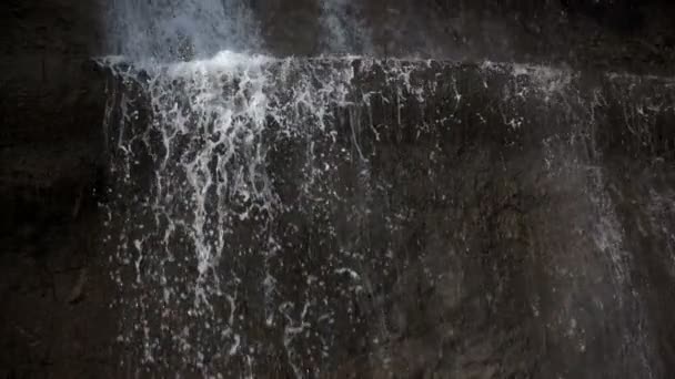 Detalhe Respingo Cachoeira Selvagem — Vídeo de Stock