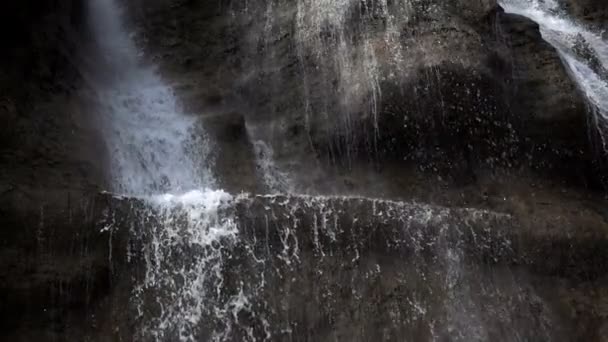 Wild Waterfall Splash Detail — Stock Video