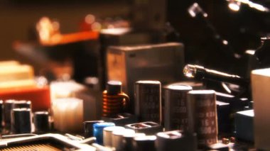 Anakart donanım bilgisayar elektronik teknolojisi aygıt makro görünümü