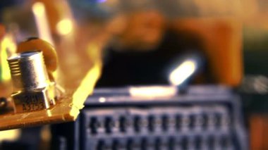 Anakart donanım bilgisayar elektronik teknolojisi aygıt makro görünümü