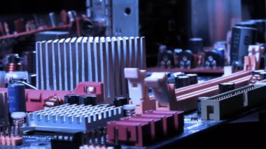 Anakart donanım bilgisayar elektronik teknolojisi aygıt makro görünümü