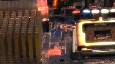 Anakart donanım bilgisayar elektronik teknolojisi aygıt makro görünümü