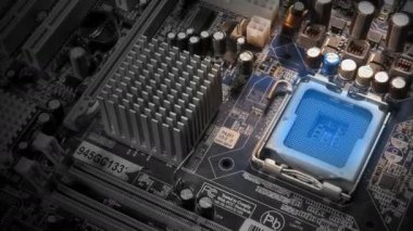 Anakart donanım bilgisayar elektronik teknolojisi aygıt makro görünümü