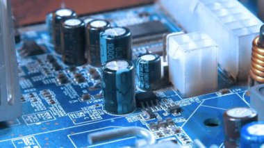 Anakart donanım bilgisayar elektronik teknolojisi aygıt makro görünümü