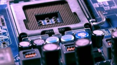 Anakart donanım bilgisayar elektronik teknolojisi aygıt makro görünümü